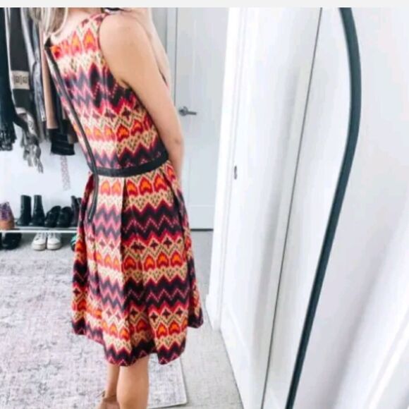 Ronni Nicole Black Multicolored Printed Cocktail Dress Sz 4 - Picture 2 of 11